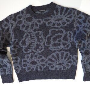 MARIMEKKO UNIQLO Women’s Lambswool Sweater Floral 100% Wool- Size XS